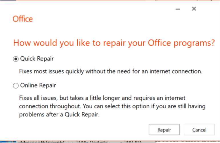 microsoft office not working after update 2021